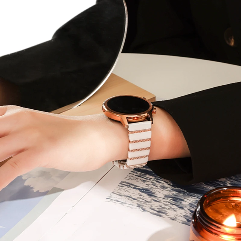 22mm 20mm Ceramics Watchbands For Samsung Galaxy Watch 4/4 Classic Strap For Galaxy Watch 3 41mm 45mm Huawei Watch 3 GT 2 Pro