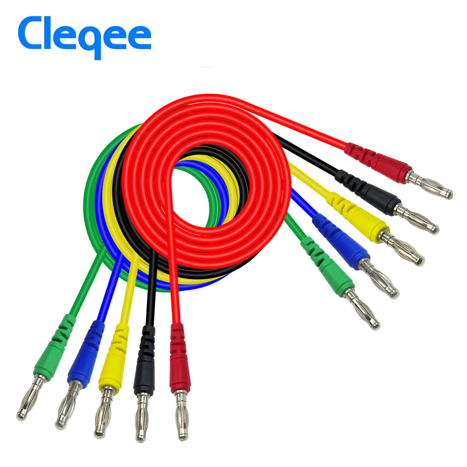 Cleqee P1043 двойной 4 мм банановый штекер испытательный кабель для цифрового