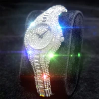 missfox top luxurious womans watch elegant young women quartz watches full diamond strap stainless steel wristwatch for women