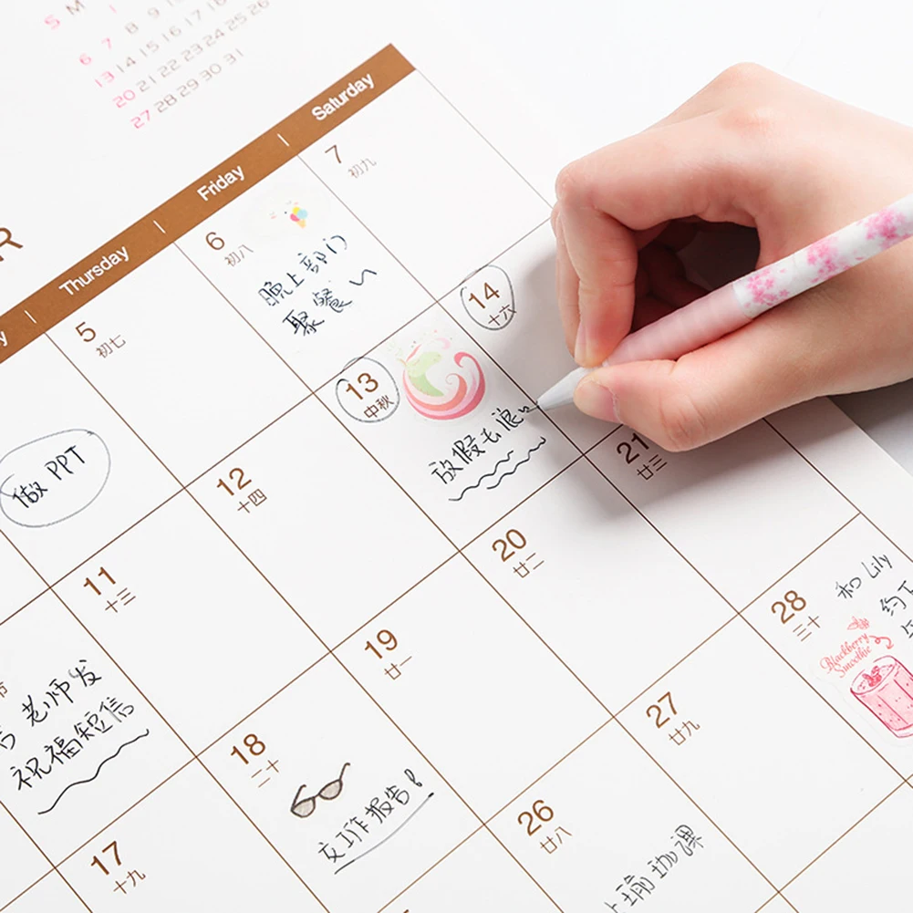 Настенный календарь расписание бумага сделай сам простой блокнот Рабочая панель