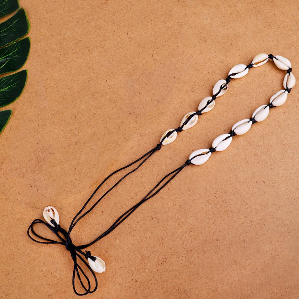 Богемная Ретро Натуральная пресноводная оболочка Веревка ожерелье женские