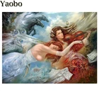 Полная квадратная Алмазная круглая 5D картина сделай сам, фэнтези, скрипка, фотовышивка Стразы