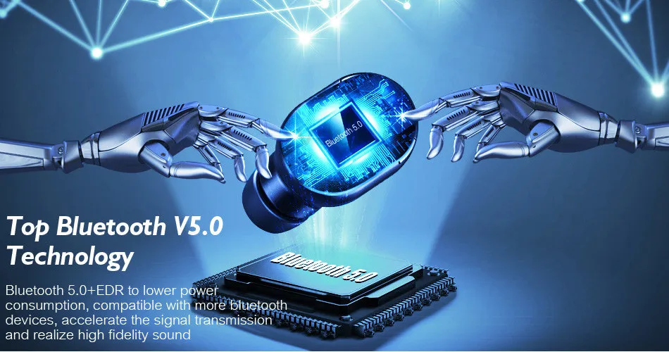 Беспроводные наушники TWS Bluetooth 5,0 наушники светодиодный дисплей 8D стерео звук беспроводные Bluetooth наушники гарнитура для iPhone Xiaomi