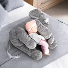 Мягкая Детская кукла-Слон 40 см, Подушка для сна, спокойный, успокаивающий, мягкая игрушка, плюшевая подушка-Слон серый