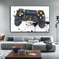 modern abstract graffiti art gamepad posters and prints canvas painting wall art pictures for living room home decoration