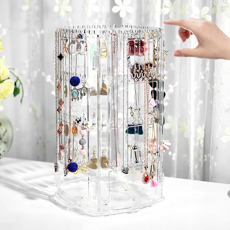 

Jewelry Display Stand Holder Lady Necklace Stud Earrings Display Stand Hole Showcase Jewelry Display Rack Organizer Accessories