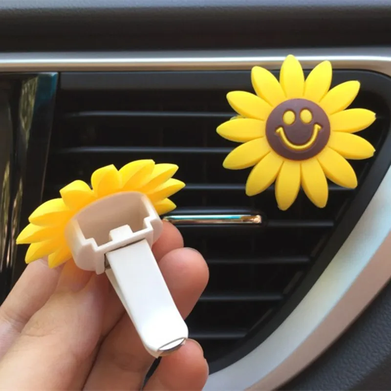 Car Air Outlet Perfume Clip Sunflower Conditioner Aromatherapy Sun Float Decor Interior Accessories | Автомобили и мотоциклы