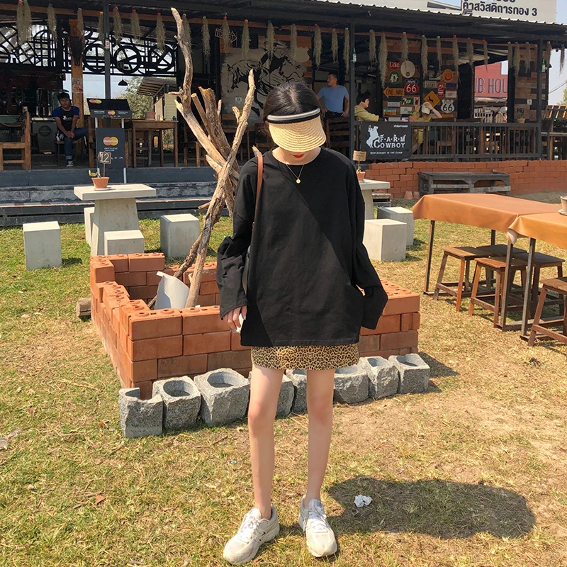 

Women's T Shirt Multicolor Autumn Basic Solid Long Sleeve 2021 New Arrival Ins Kpop Loose Lazy Slim Student T-shirt For Women