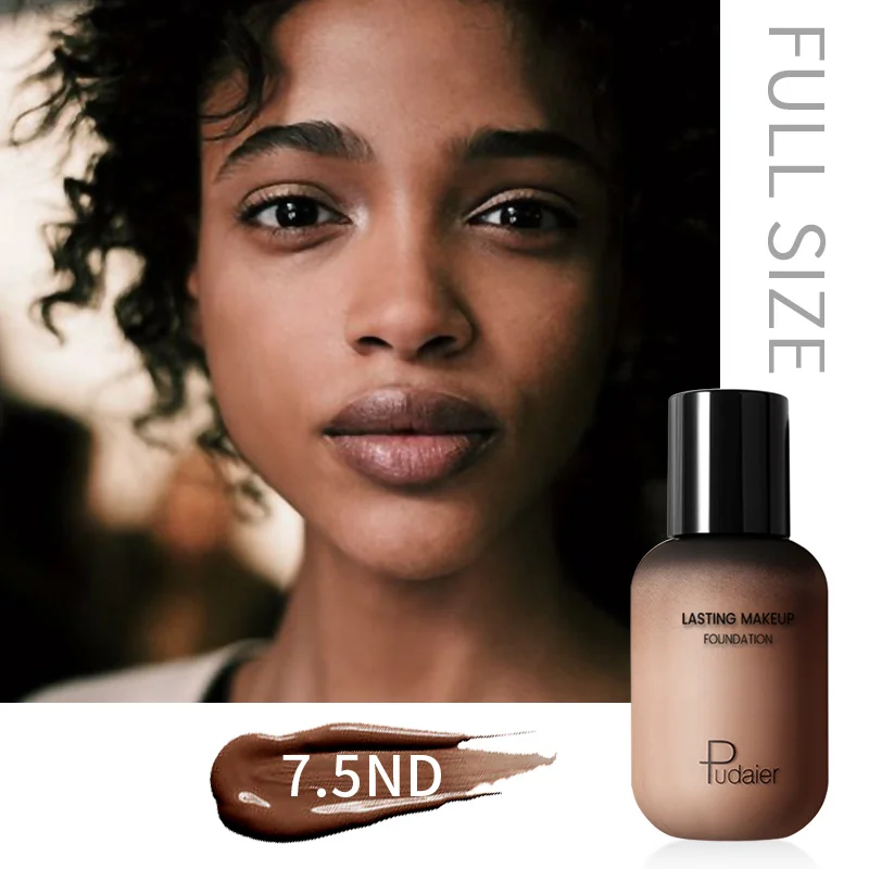 7.5ND Pudaier, 40 мл, матовая основа для макияжа, крем для лица, профессиональный скрывающий макияж, Тональная основа, высокое покрытие, жидкая, стойкая - Цвет: 7.5ND