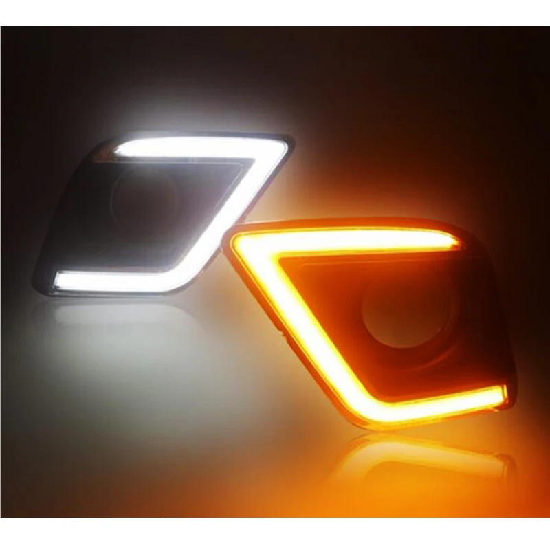 12 В желтый сигнал стиль реле Водонепроницаемый ABS чехол для автомобиля DRL