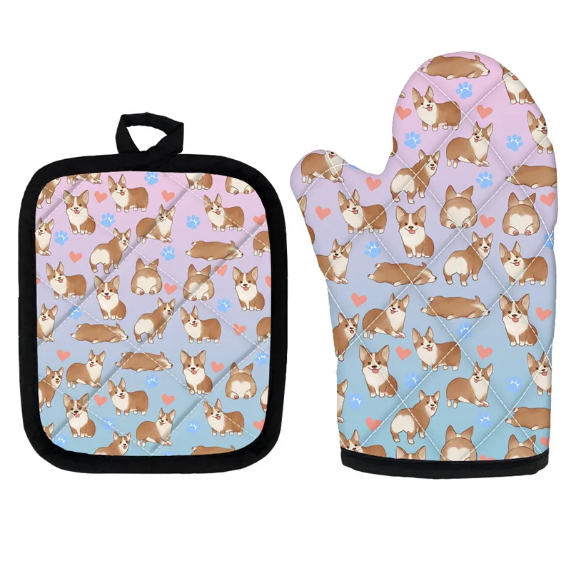 2 шт. Жаропрочные перчатки микроволновой печи и подставка под - Цена: 686.11