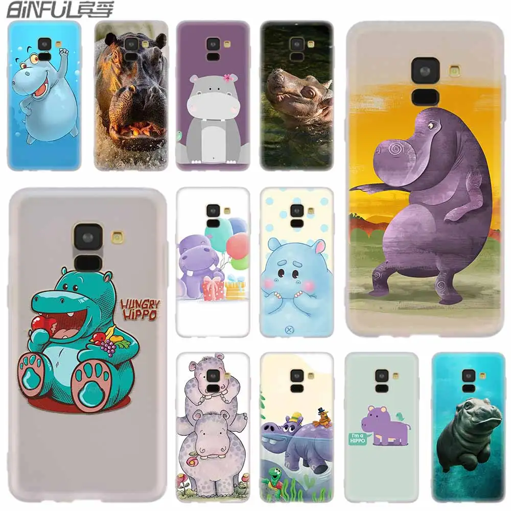 Милый мультяшный мягкий чехол в виде бегемота для Samsung A12 A13 A20 A21S A31 A32 A33 A41 A42 A50 A51 A52