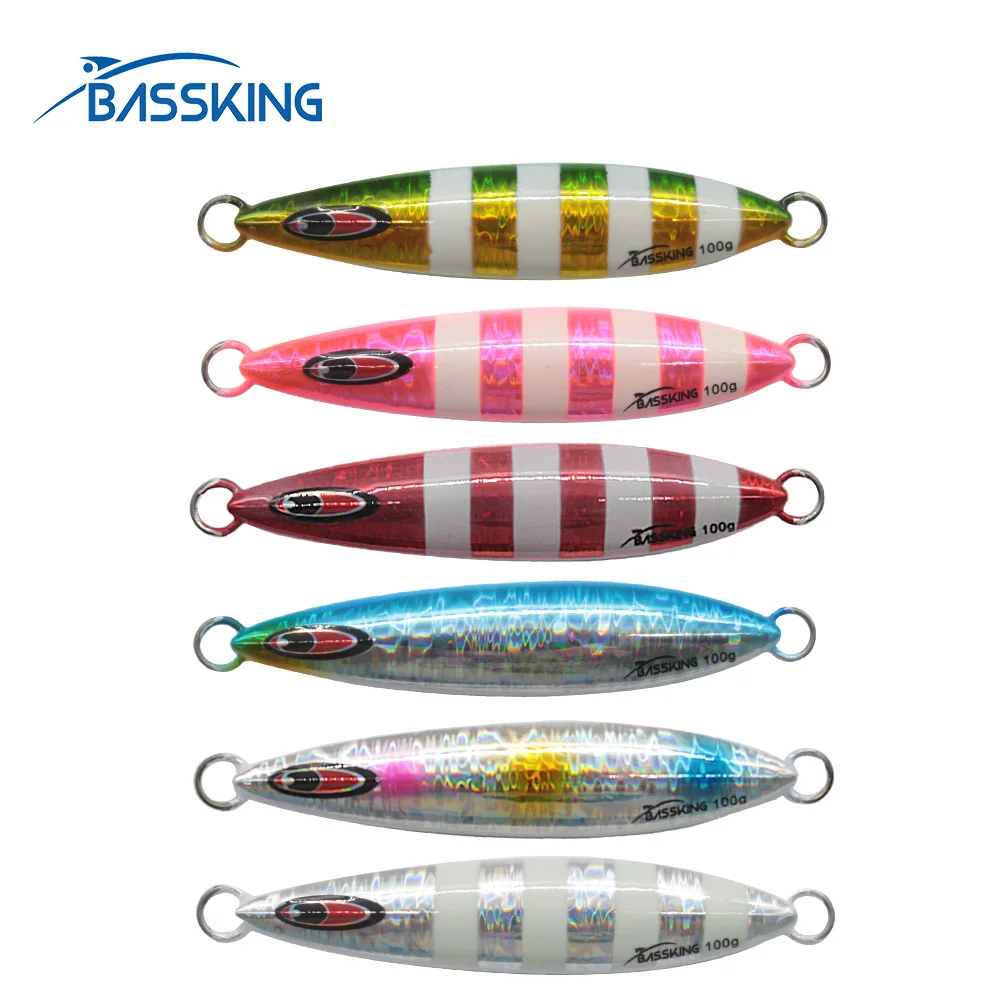 

BASSKING Hot Fishing Bait 140g 180g 200g Metal Slow Jigging Bait Lures 6 Colors Isca Artificial Pesca Barbed Hooks Leurre Peche