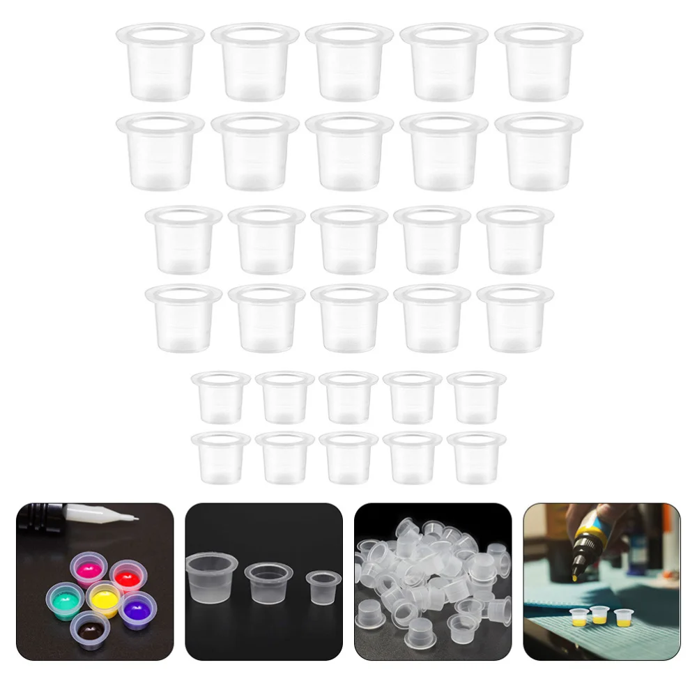 

300Pcs Disposable Pigment Cups Creative Makeup Tattooing Tools (Random Color)