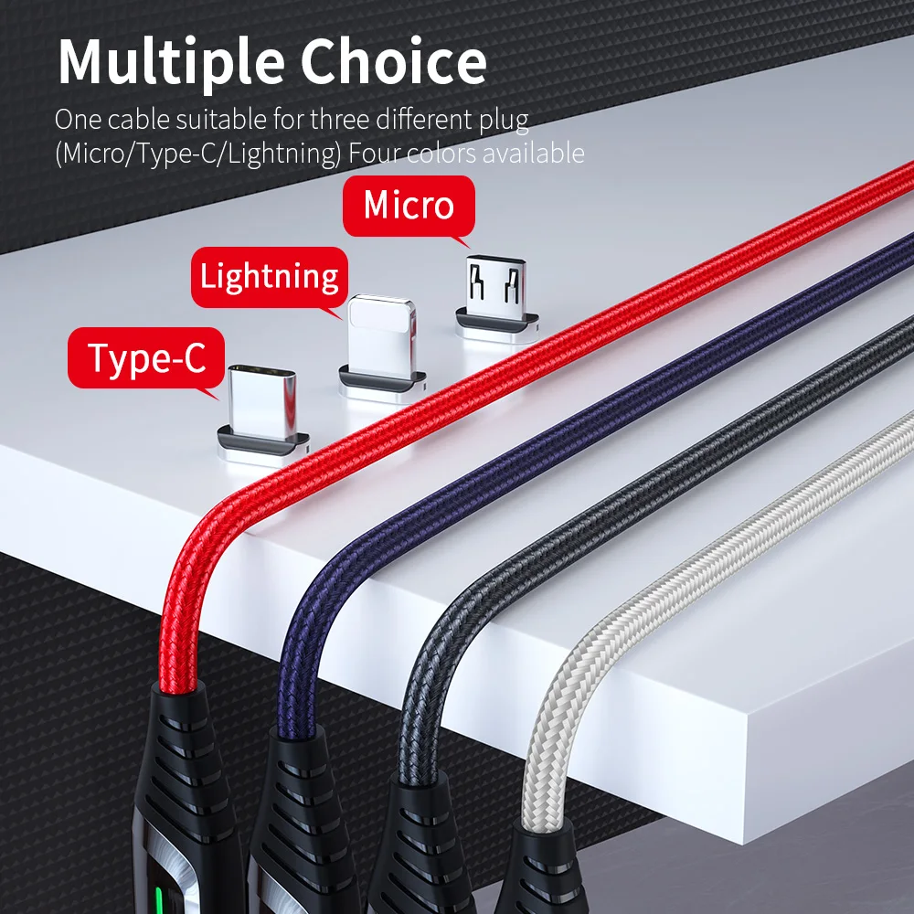 Фото Кабель с сильным магнитом 3A быстрой зарядки Micro Usb Type C Nylon Braided Charger для iPhone 11 X Samsung Xiaomi Huawei 1M 2M Кабель с сильным магнитом 3A быстрой зарядки Micro Usb Type C Nylon Braided Charger для iPhone 11 X Samsung Xiaomi Huawei 1M 2M