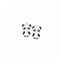 10pcslot mixed cartoon animal panda enamel charms beads for jewelry making diy pendant necklace bracelet accessaries