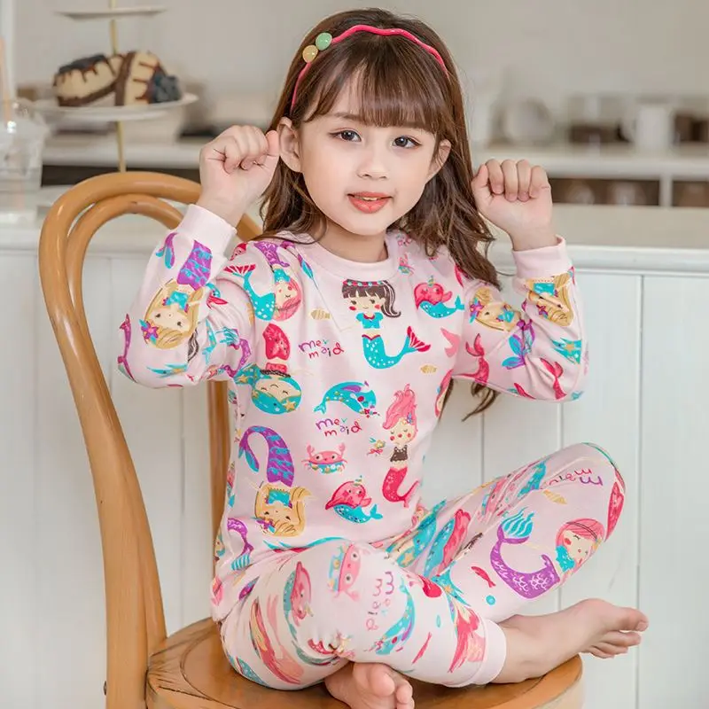 

Пижамный комплект для девочек, на возраст 1-8 лет