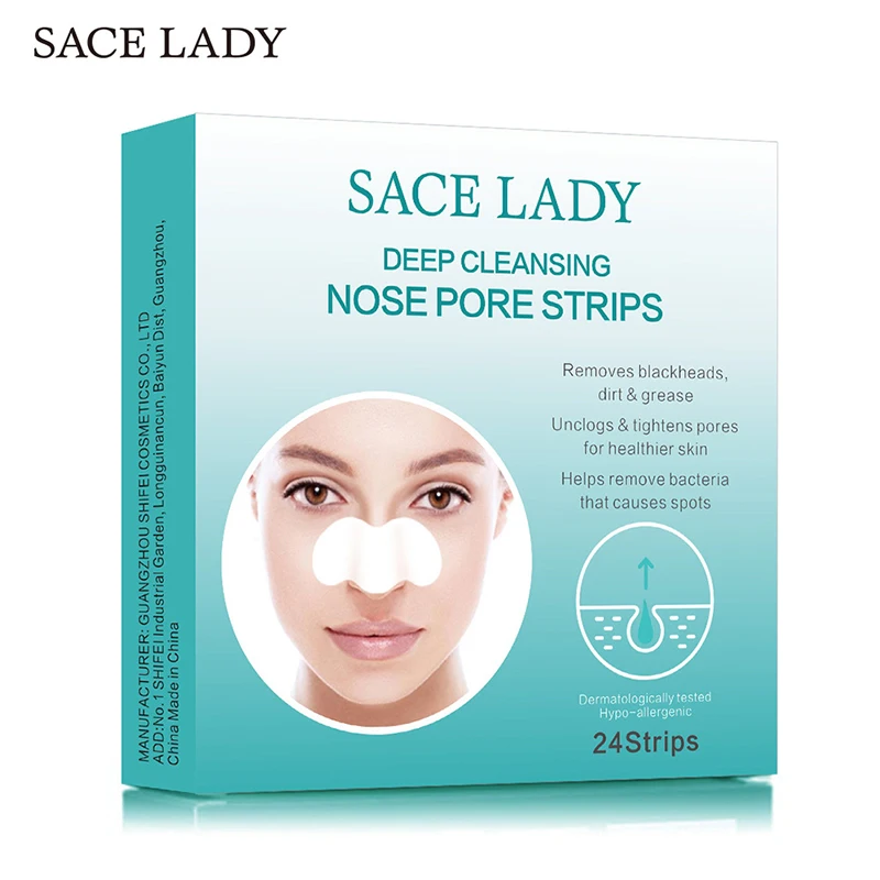 SACE LADY 24/14/1 шт. маска для удаления угрей, полоски для глубокого очищения кожи пилинг маска для лица акне пятновыводитель Стикеры Уход за лицом TSLM2