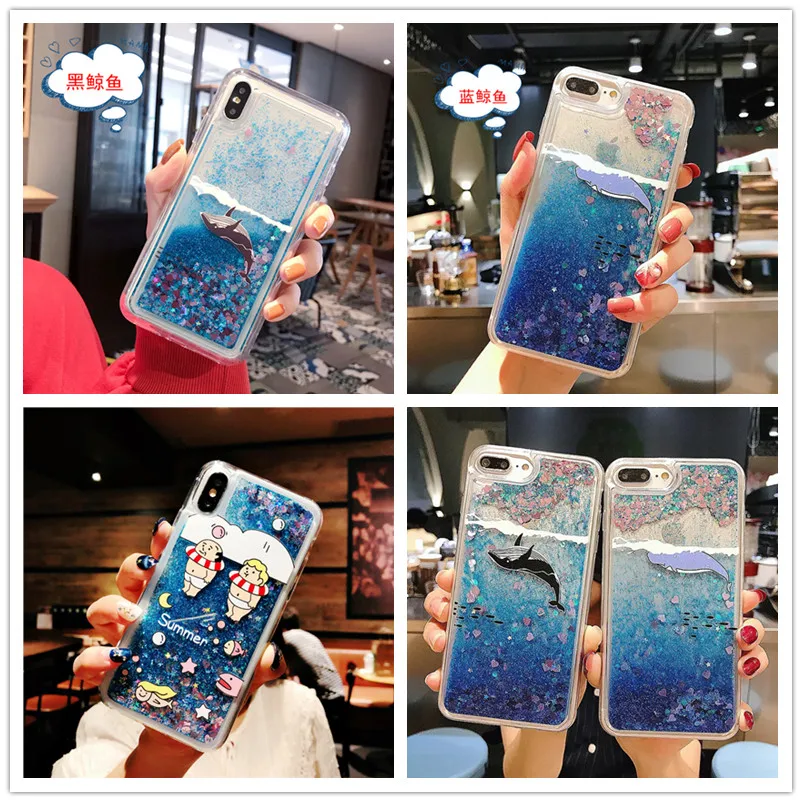 Телефонные чехлы с жидким песком для xiaomi 9se MI 8 lite 5X/6X защитный чехол защитой от