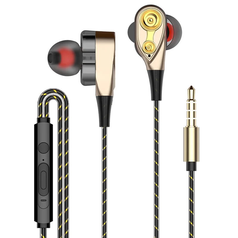

In-Ear Earbud Headphones With High Definition Dual Dynamic Driver High-fidelity Audio Deep Bass DJ HiFi Headset