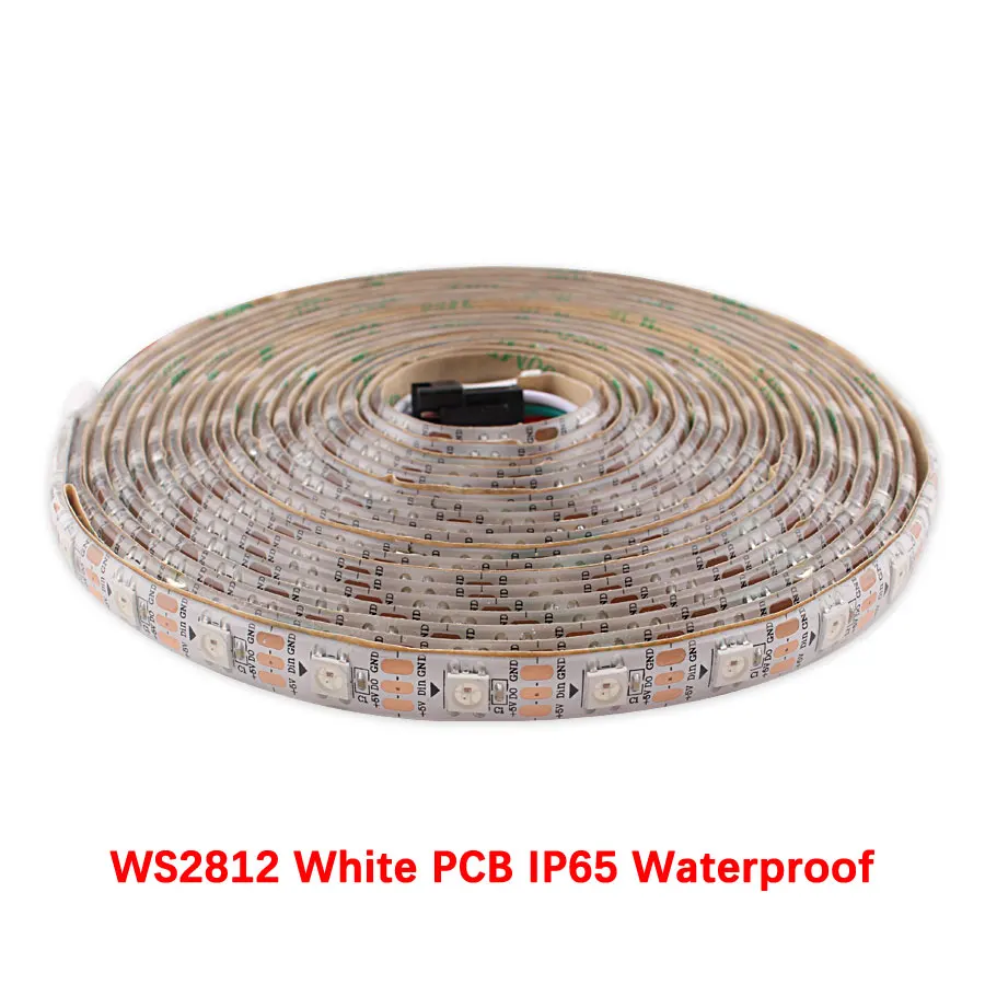 Светодиодная лента WS2812 RGB Водонепроницаемая WS2812B IP65 IP67 гибкая лампа вспышка 30