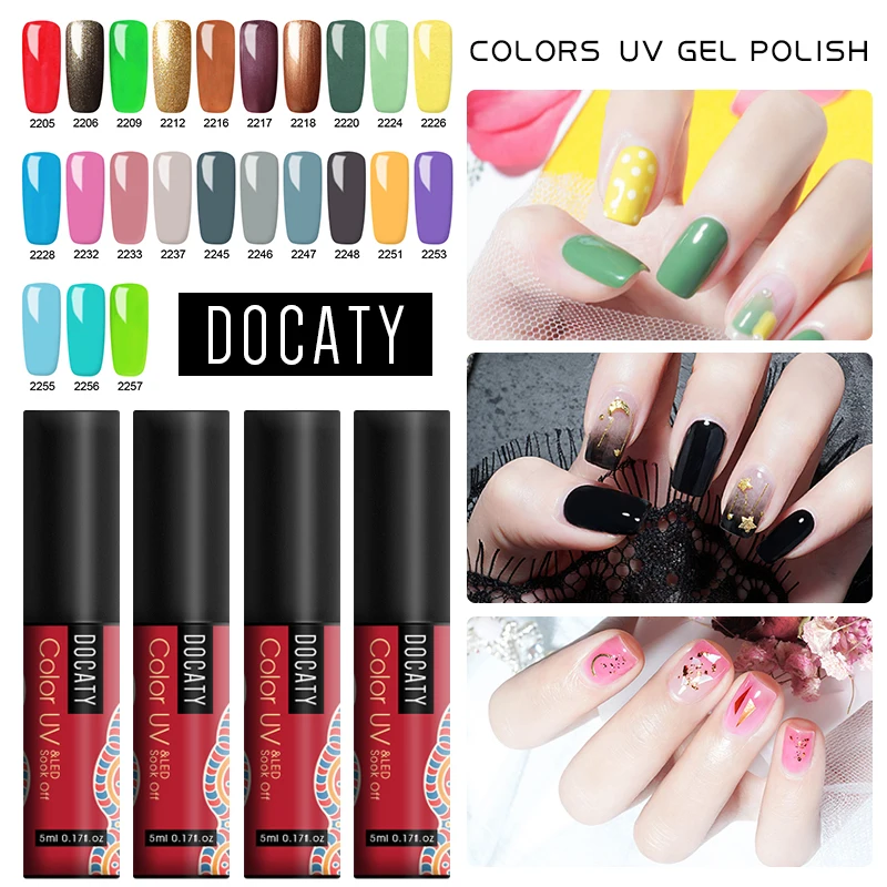Docaty Lucky Гель лак для ногтей замачивающийся полуперманентный телесного цвета 5 мл