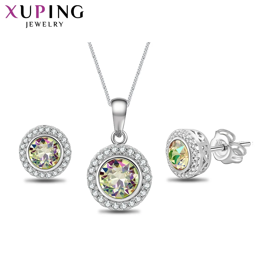 Xuping новые ювелирные изделия серьги ожерелье набор кристаллов от Swarovski Европейский Стиль Вечерние юбилей подарок для женщин S179.2-60114