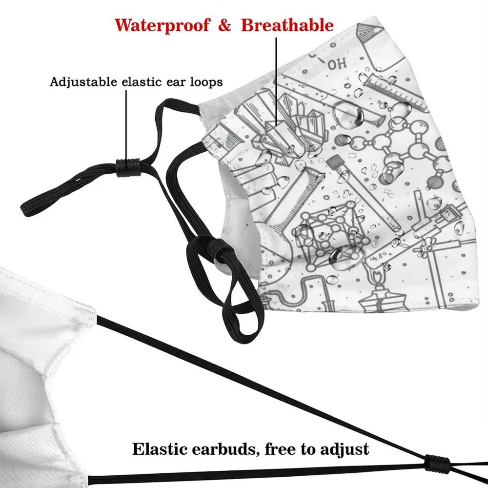 Маска для защиты от пыли с химическим рисунком взрослых и детей маска сделай сам