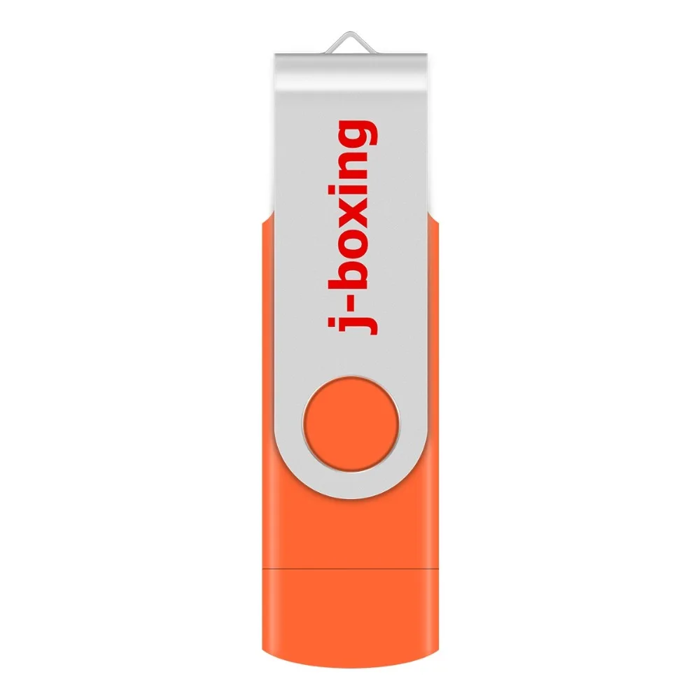 J-бокс OTG USB флэш-накопитель 64 ГБ 32 ГБ 16 ГБ 8 ГБ Флешка металлический поворотный USB 2,0 карта памяти для Android телефона ПК Macbook оранжевый