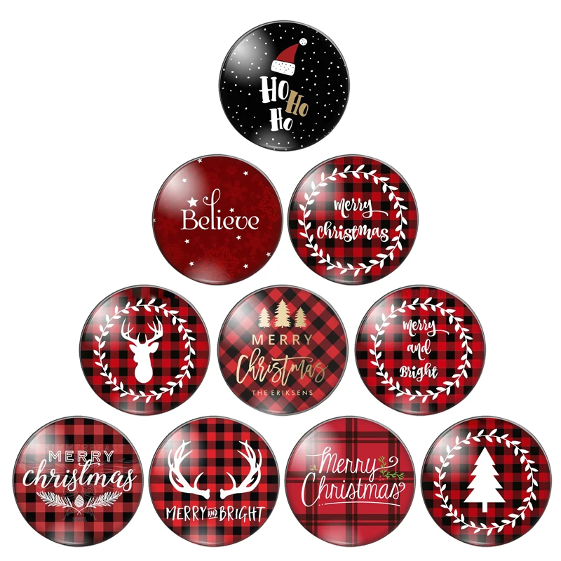 Новый Рождественский Снеговик Клаус 18 мм/20 мм/25 мм круглый фото стекло кабошон