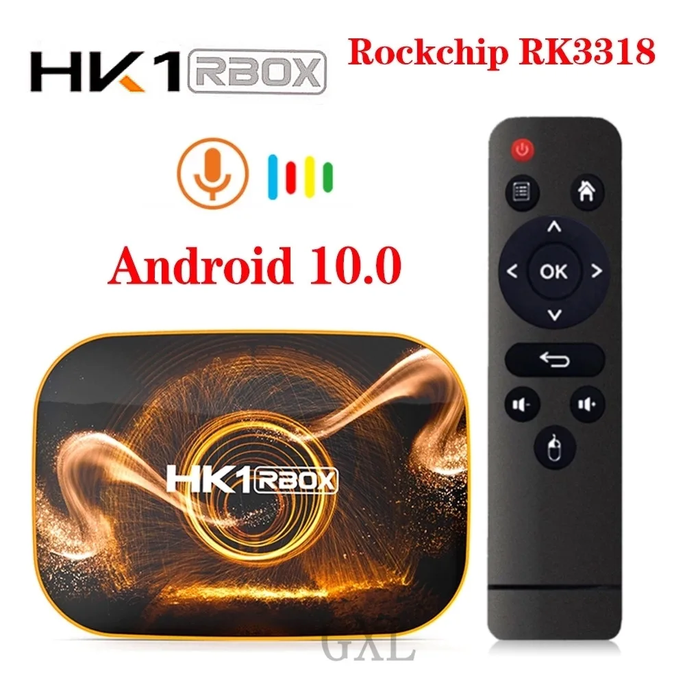 

ТВ-приставка HK1 RBOX R1 Android Smart TV box RK3318 Android 10 двухдиапазонный WiFi с Bluetooth TV-приставкой Android Box