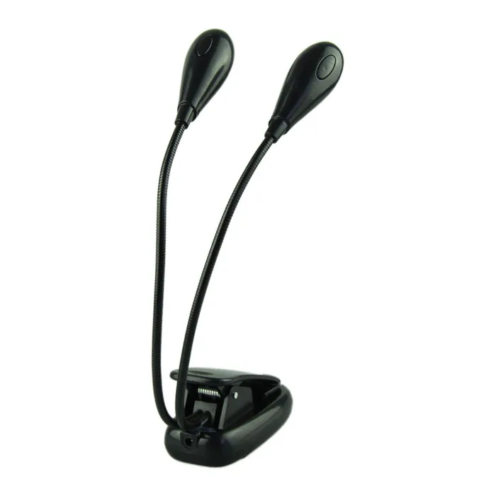 Супер яркий 8 светодиодный настольная лампа для чтения книг двойной гибкий Goosenecks