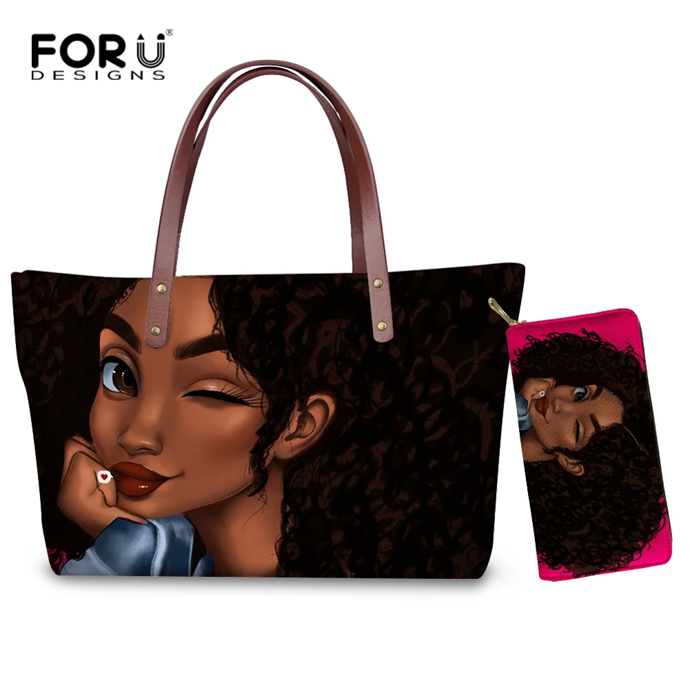 FORUDESIGNS женские сумки для черного искусства африканские девушки большая