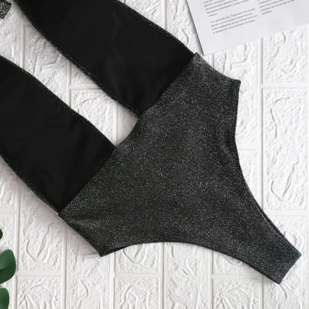 

AIUJXK Glitter Rhinestone One Piece Sexy Swimwear Women Summer Beachwear Bodysuit Bikinis Female Backless Monokini Bathing Suit