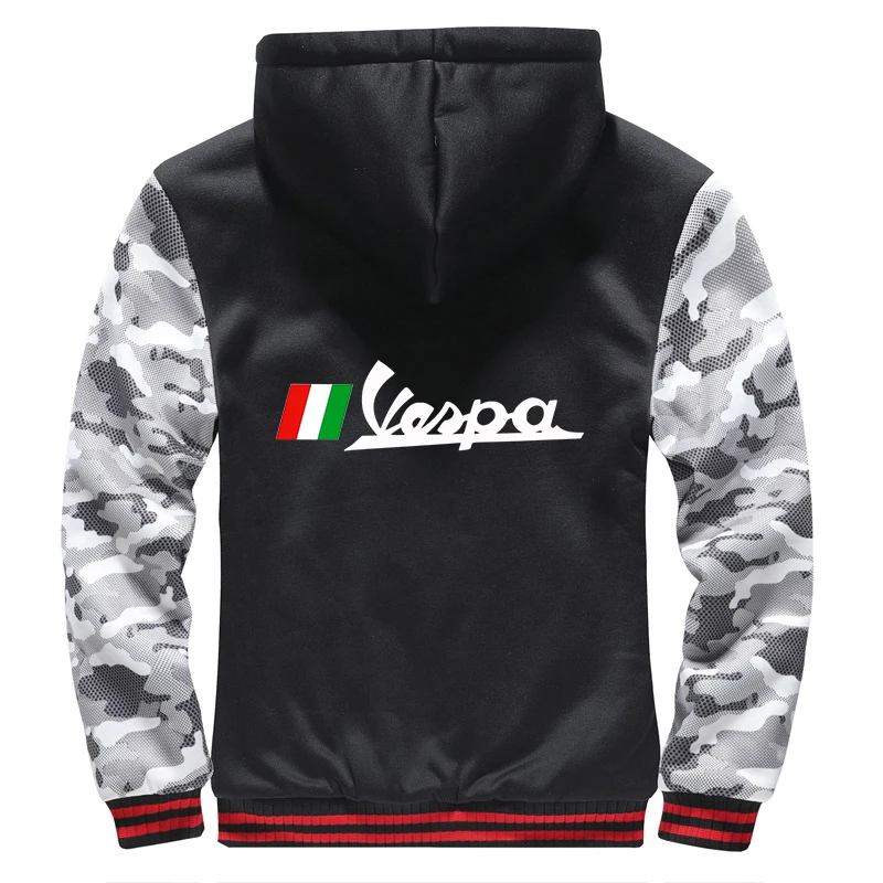 

2021 Vespa New Comfortable Custom Plus Cotton Thicken Casual Zipper Jacket Hip Hop Hoodie Men's Coat Top Demon Slayer Lil Peep