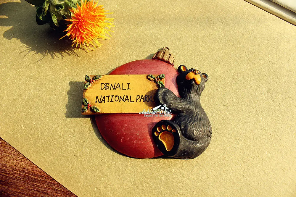 Денали национальный парк США туристический Путешествия Сувенир Черный Медведь 3D