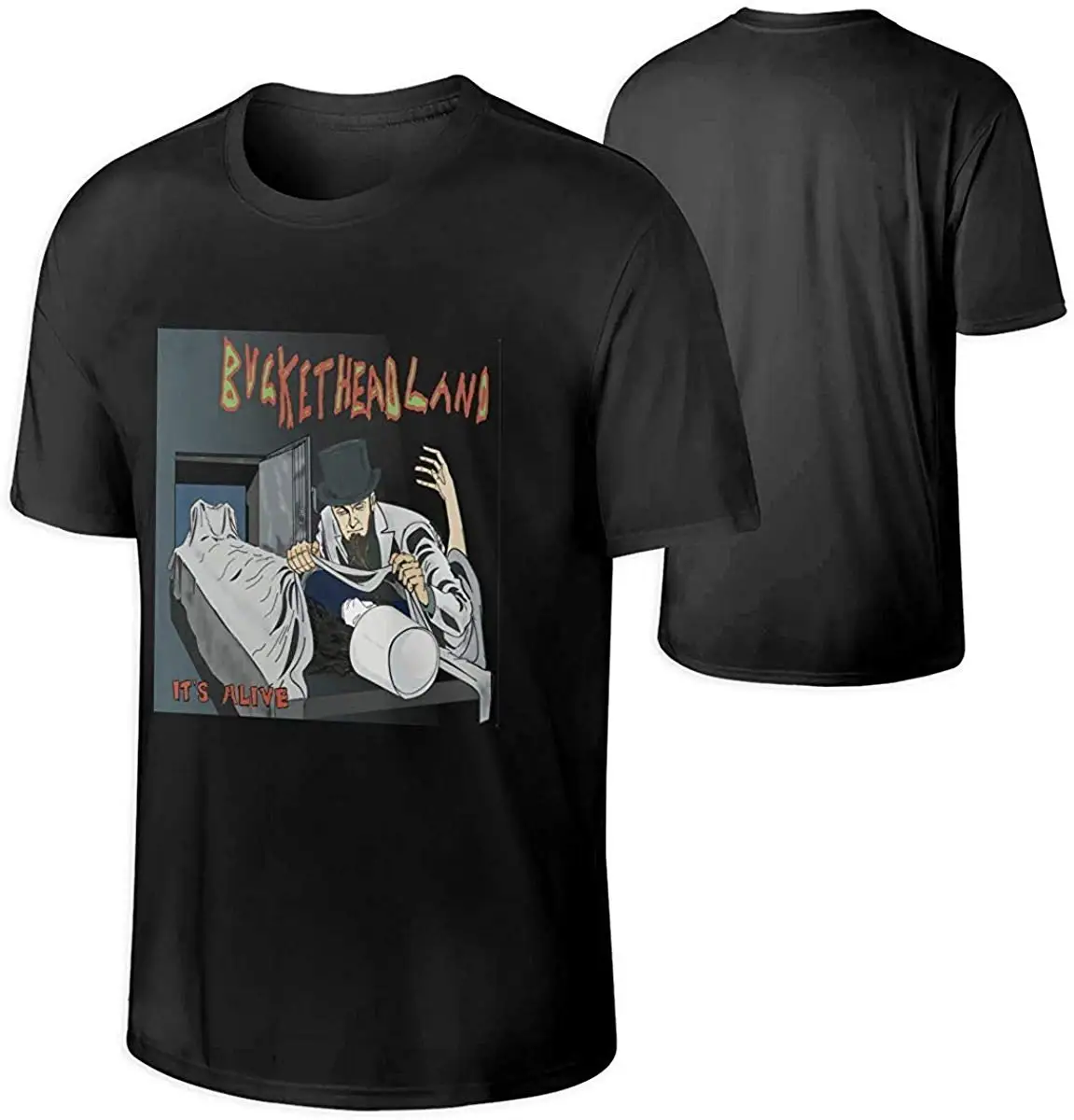 Buckethead Music мужские топы футболки с коротким рукавом черные унисекс Мужские wo