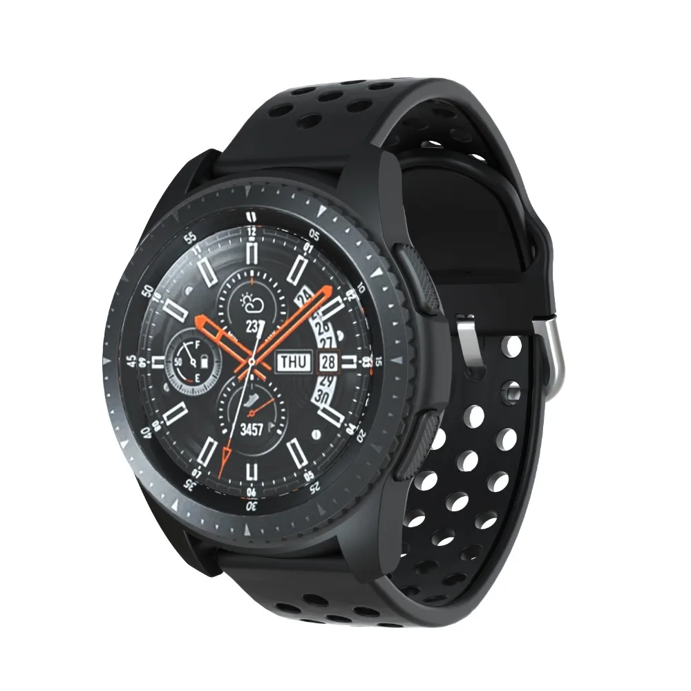 Для samsung Galaxy Watch 46 мм силиконовый ремешок для часов Ремешок для gear S3 Frontier/классические умные часы браслет для huawei GT/GT2