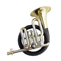 bb post horn with case rotary valves post horn brass body wind musical instruments