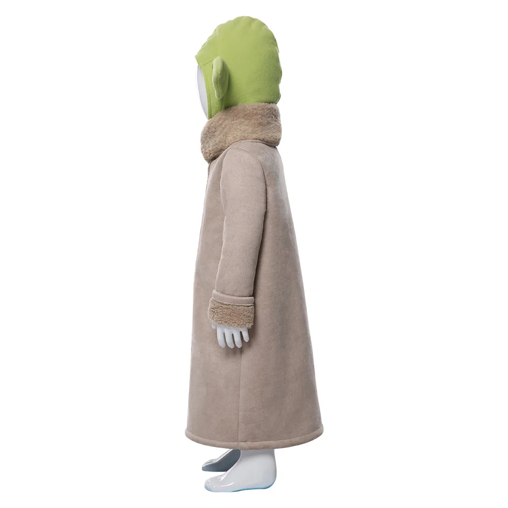 

Fast Shipping Children Star Cosplay The children Yodao Cosplay Baby Costume Yodao Robe Hat Uniform Halloween Suit