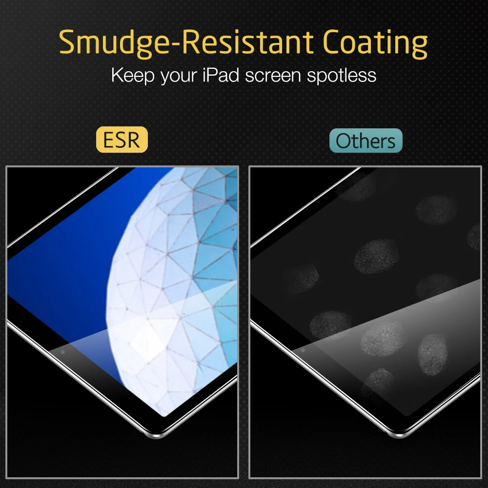 ESR закаленное стекло для iPad 7 Generration 10,2 Air 3 iPad Pro 10,5 Защитная пленка для экрана 9H стеклянная пленка для iPad 7th Gen Air3 2pc