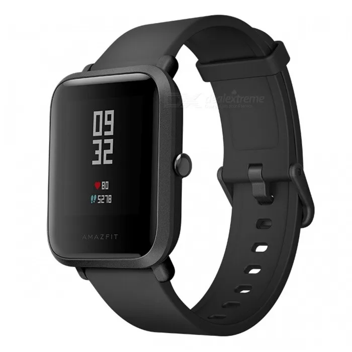 Черный Huami Amazfit Bip Смарт-часы gps спортивные Смарт-часы Android iOS монитор сердечного ритма 45 дней Срок службы батареи IP68 всегда на дисплее - Цвет: Черный
