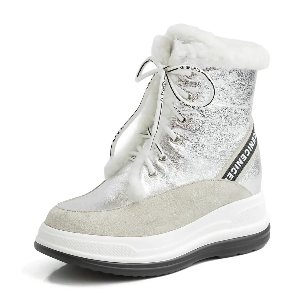 Женские зимние ботинки из натуральной кожи женские теплые кроссовки шерсти и