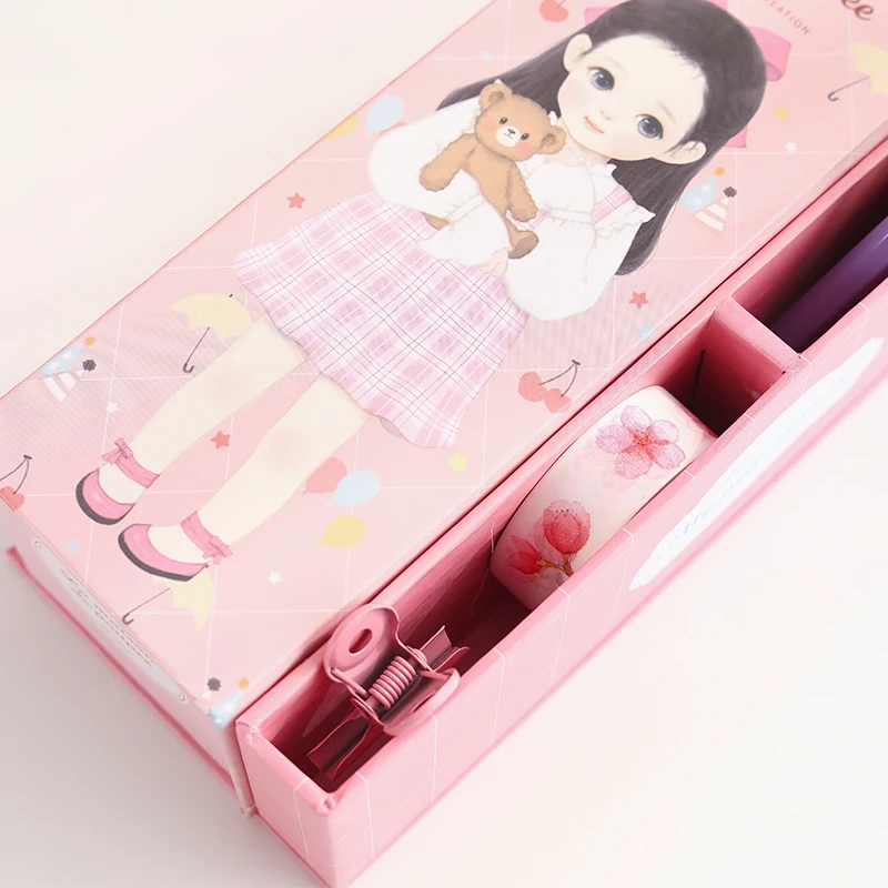 Большой большой чехол для карандашей девочек милая школьная сумка ручек коробка