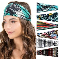new womens sports headband yoga headband sweat absorbent belt antiperspirant wide brim printing headscarf hair accessories