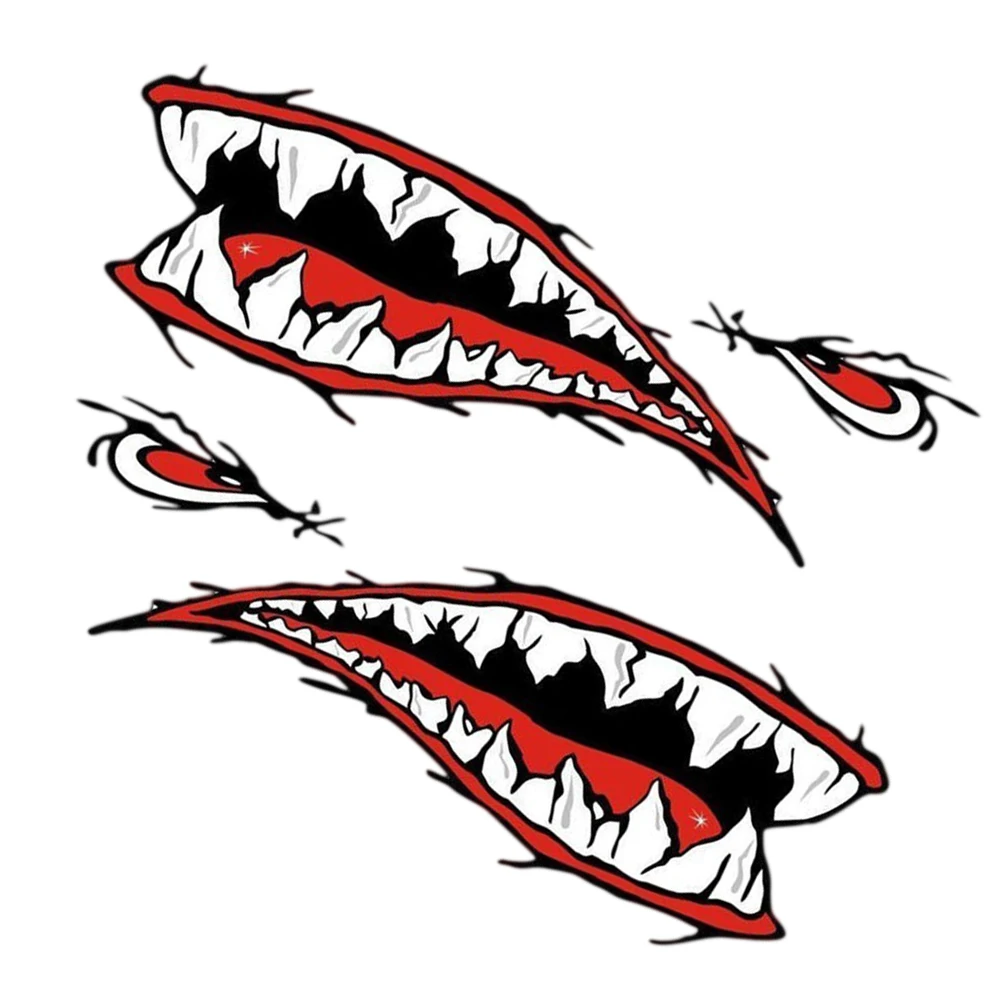 1 пара светоотражающих наклеек в виде акулы для Каяка рыбалки лодки мотоцикла
