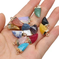 natural stone gem knife shape pendant handmade crafts diy necklace bracelet earrings jewelry accessories gift making 10x22mm