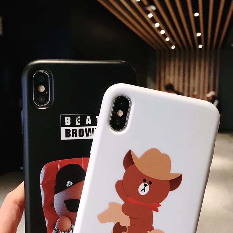 Друзья Корея Медведь телефон чехол s Чехол для iphone X XR XS MAX 6 6s 7 8 Plus Coque мягкий s| |