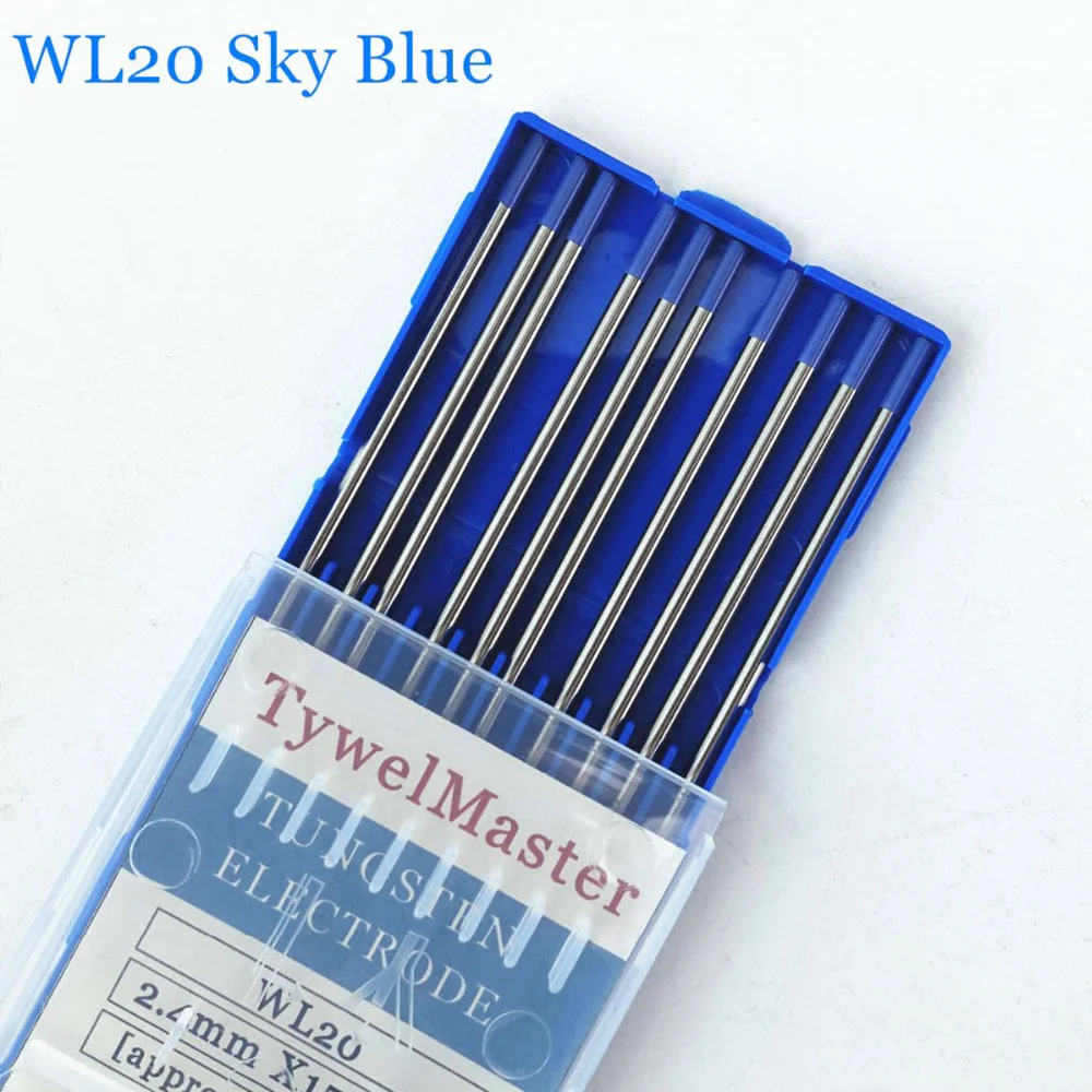 10 шт. 2% лантанид WL20 вольфрамовый электрод для аргонодуговой сварки 1 0 6 2 4 3 голубые