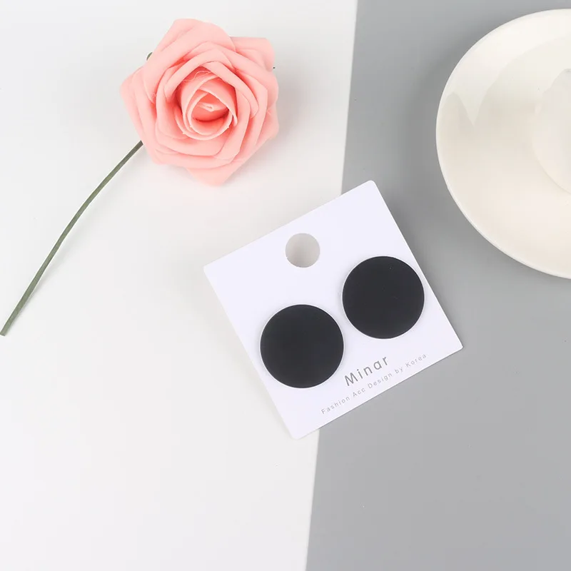 35 мм Диаметр милые большие цветные круглые серьги-гвоздики для женщин модные